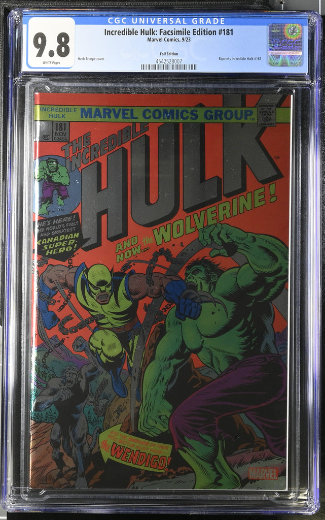 Incredible Hulk 181 Foil Facsimile Variant CGC 9.8