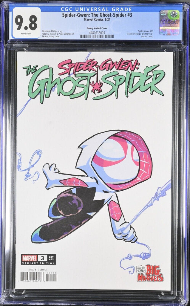 Spider-Gwen Ghost Spider 3 Skottie Young Variant CGC 9.8 Marvel Comics