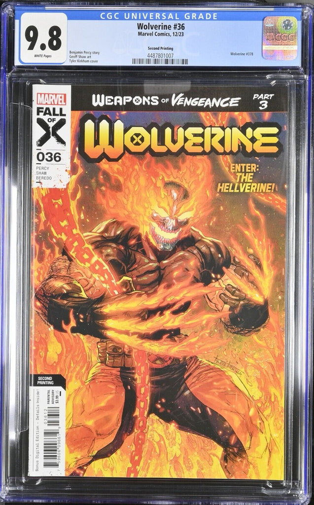 Wolverine 36 Second Print Variant CGC 9.8 Marvel Comics