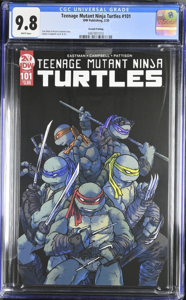 Teenage Mutant Ninja Turtles 101 Second Print CGC 9.8 IDW Publishing