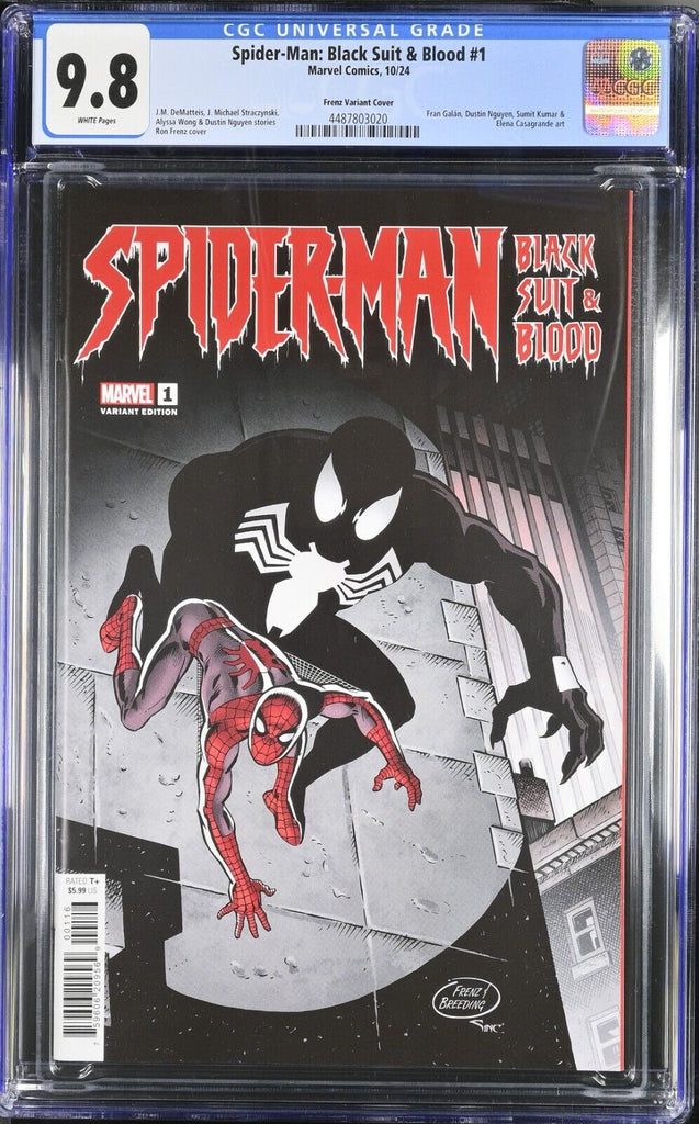 Spider-Man Black Suit Blood 1 Frenz 1:25 Variant CGC 9.8 CGC 9.8 Marvel Comics