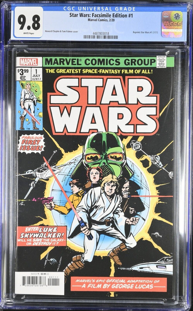 Star Wars 1 Facsimile Variant CGC 9.8 CGC 9.8 Marvel Comics