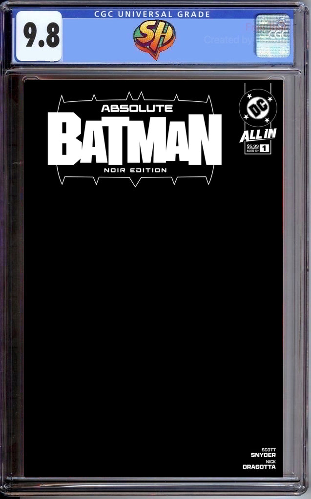 Absolute Batman 1 Noir Edition Black Variant CGC 9.8 Pre-Sale