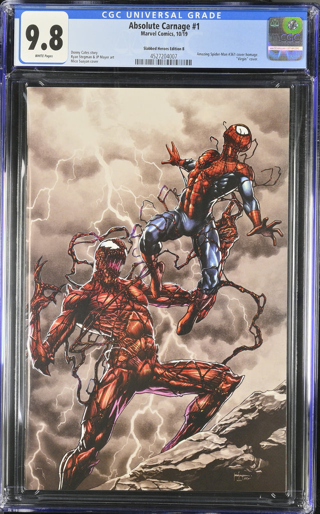 Absolute Carnage 1 Mico Suayan Virgin Variant CGC 9.8