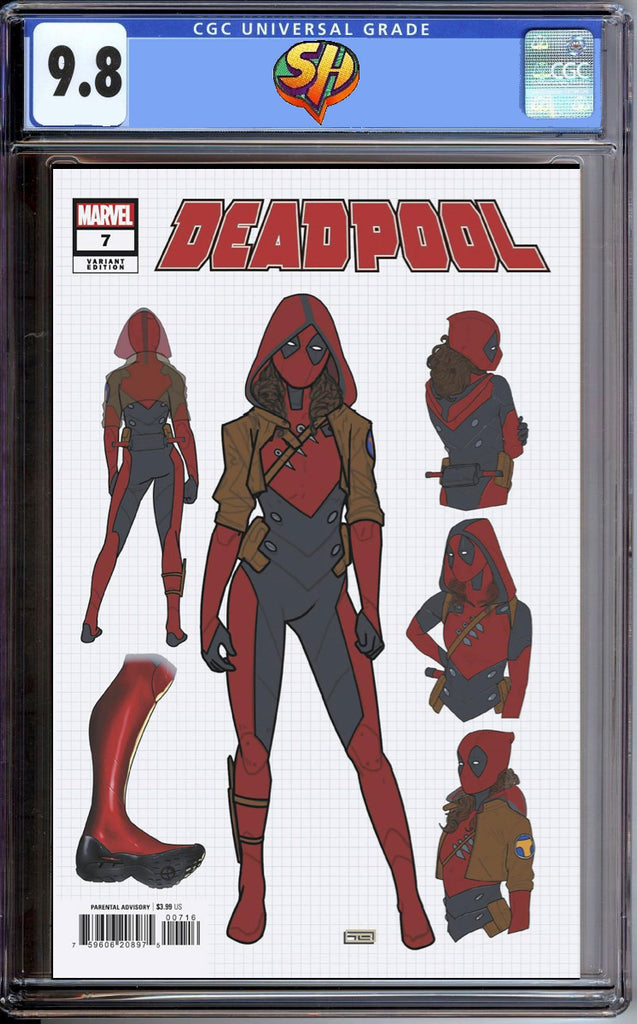 Deadpool 7 Clarke 1:25 Design Variant CGC 9.8 Pre-Sale