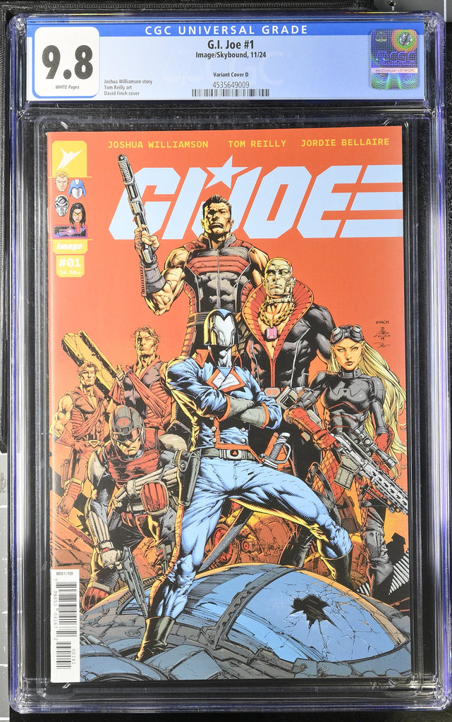 GI Joe 1 Cover D Finch Variant CGC 9.8 Image Comics