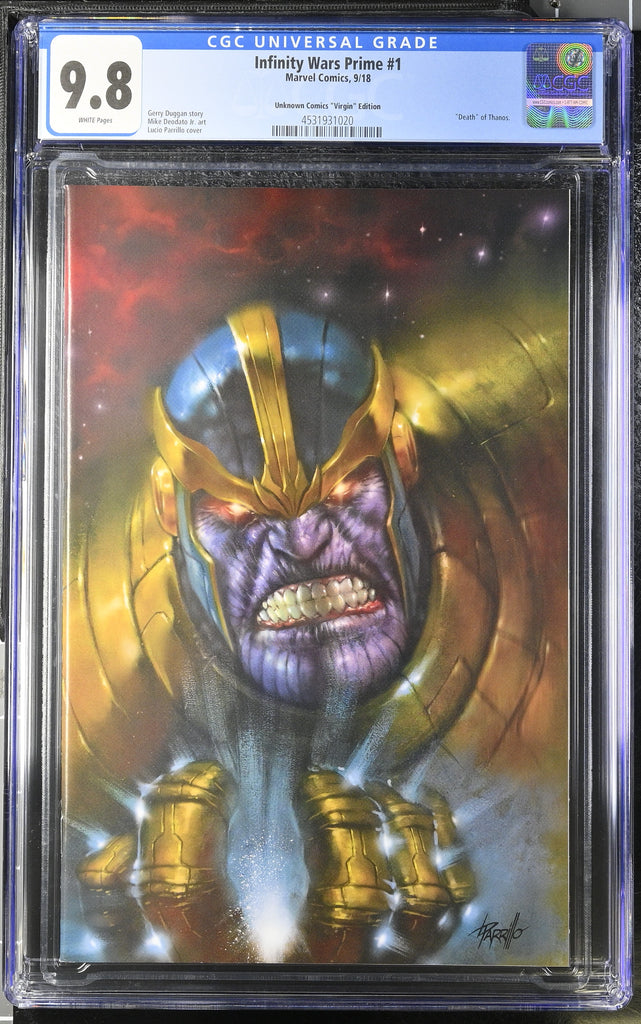 Infinity Wars Prime Parrillo Virgin Variant. CGC 9.8