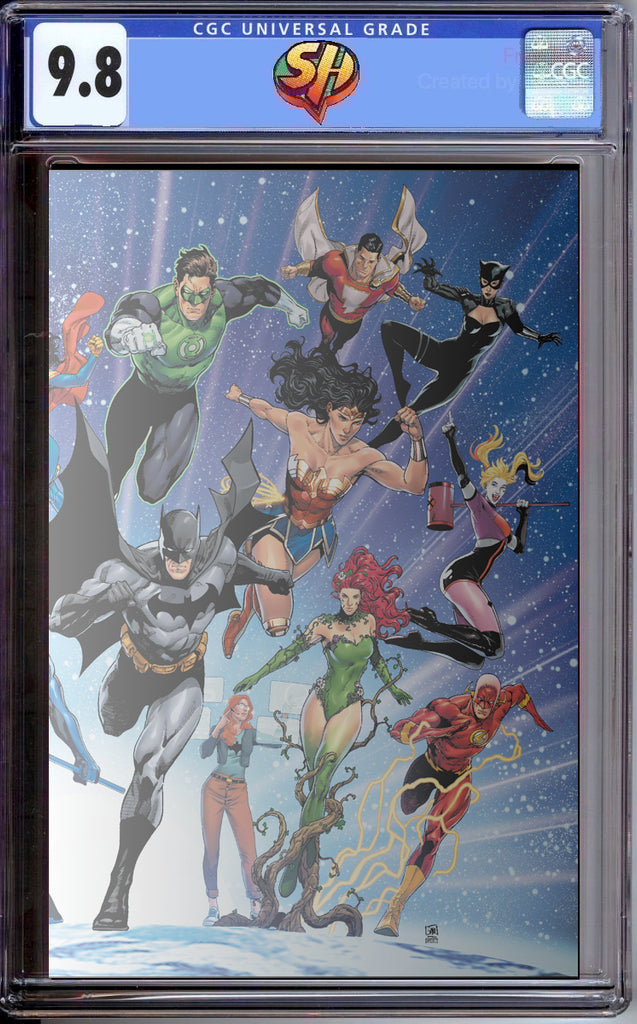 Justice League Unlimited 1 Cover H Sampere Foil Variant CGC 9.8 Pre-Sale