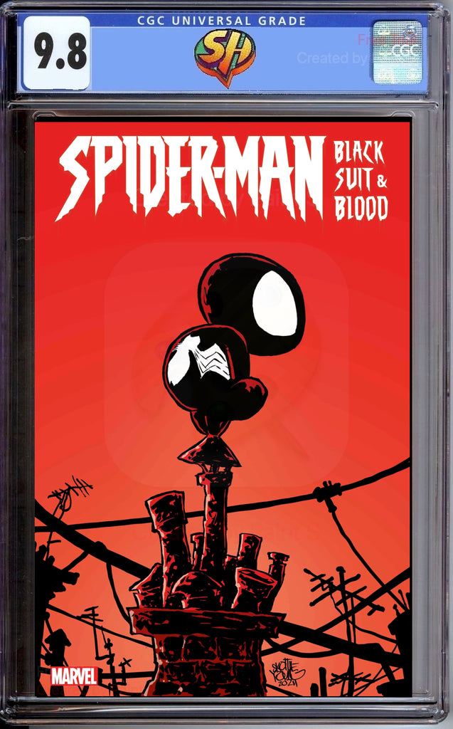 Spider-Man Black Suit and Blood 1 Skottie Young Variant CGC 9.8 Pre-Sale