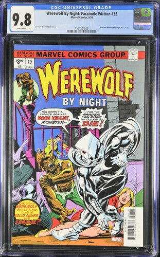 Werewolf by Night 32 Facsimile Variant CGC 9.8