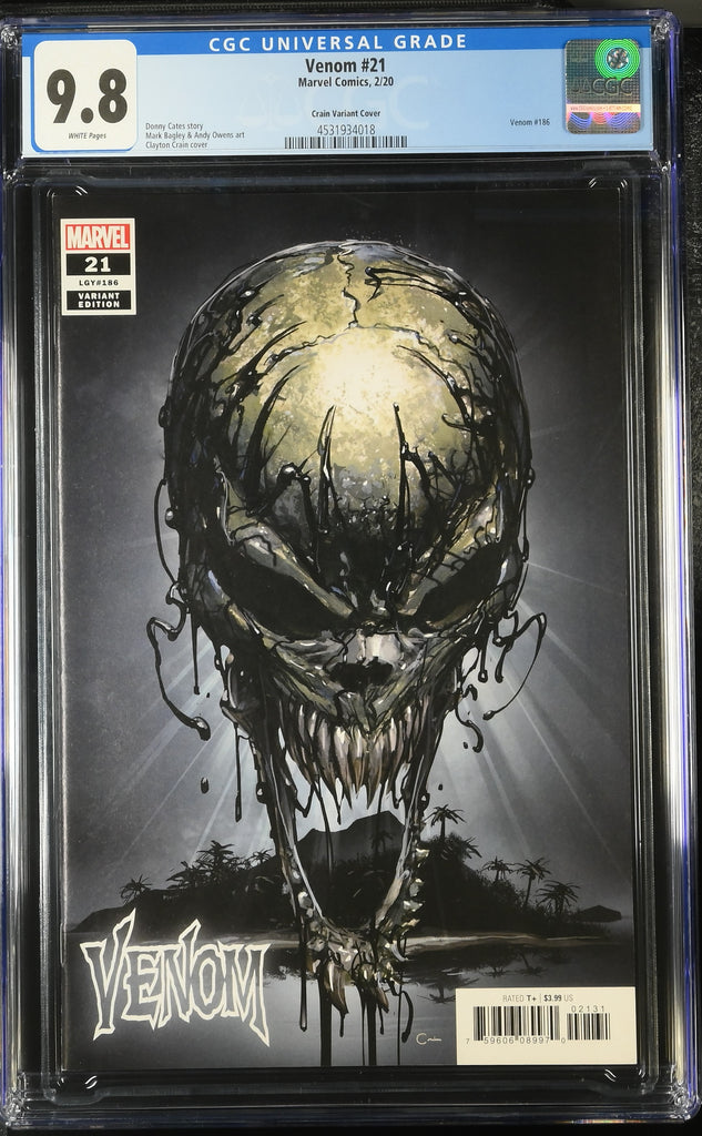 Venom 21 Clayton Crain Variant CGC 9.8