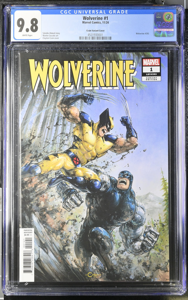 Wolverine 1 Clayton Crain Variant CGC 9.8